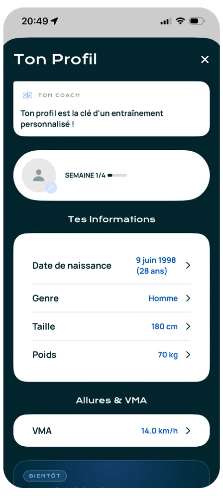 Profil coureur